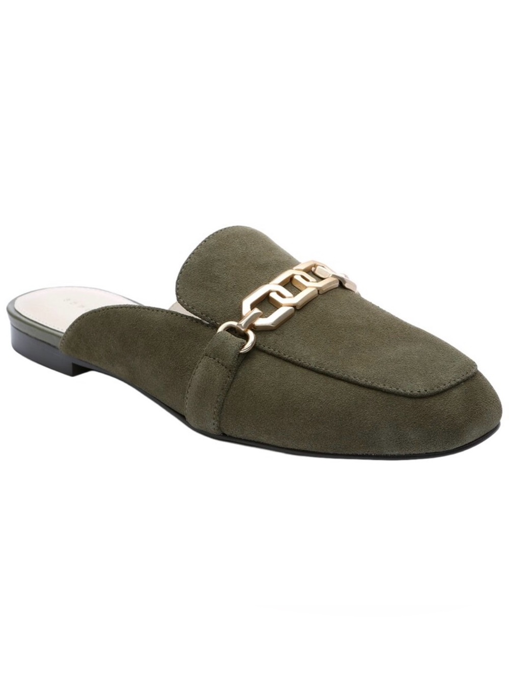 ✨ Sanctuary "Big Time" Olive Green Suede Chain Mules Size 8.5✨